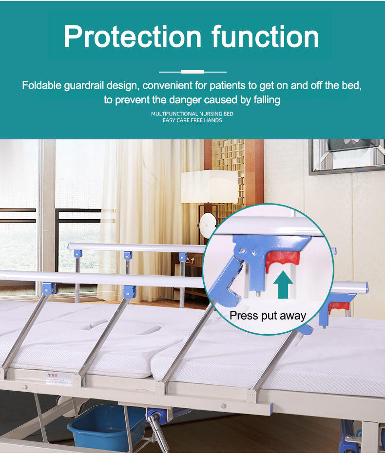 Manual de la cama de atención domiciliaria multifuncional Manual Hospital Medical ancianos Cama de enfermería para uso de fome