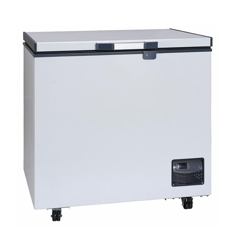 Laboratorio de China Congelador profundo -25 grados Seguro y duradero Tamaño pequeño 100L Horizontal Freezer de baja temperatura en venta