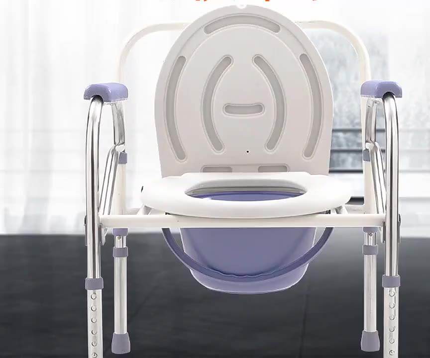 Silla de baño eléctrica de silla de ruedas eléctrica médica portátil al por mayor con altura de paciente con altura de ancianos silla de inodoro ajustable ajustable