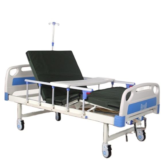Suministro de muebles de hospital de alta calidad dos cama manual cama de cuidado del hospital