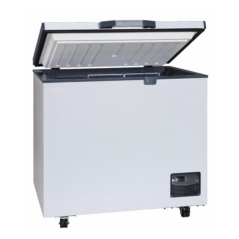 Laboratorio de China Congelador profundo -25 grados Seguro y duradero Tamaño pequeño 100L Horizontal Freezer de baja temperatura en venta