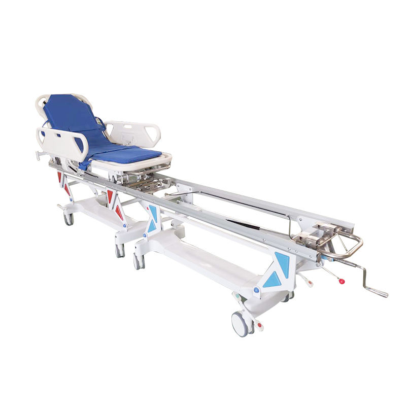 Muebles de hospital de emergencia camilla de emergencia de emergencia de transferencia de pacientes con tranvía