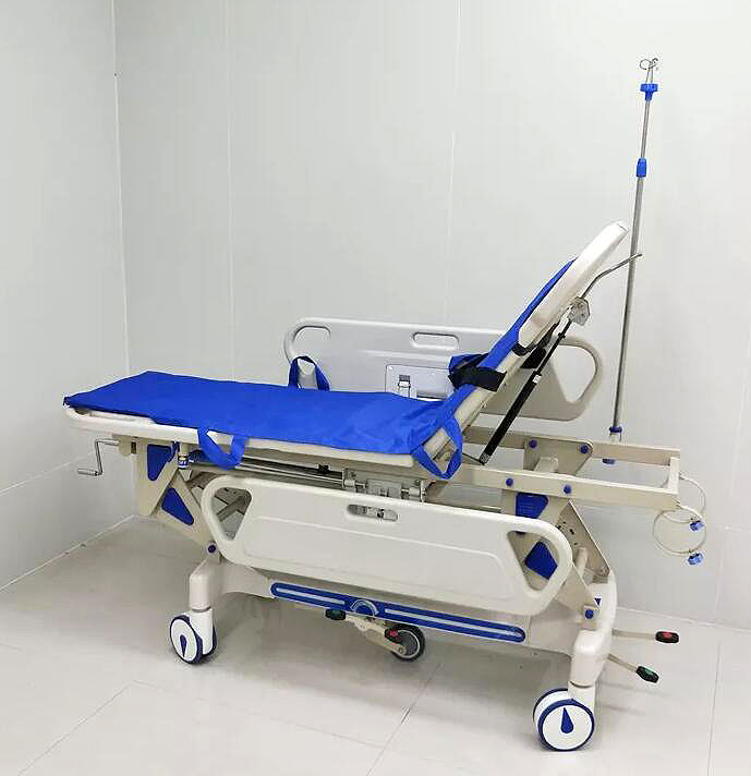 Manual hidráulico Cama de hospital AB ABS Plasticador de emergencia médica Transporte de transporte de pacientes