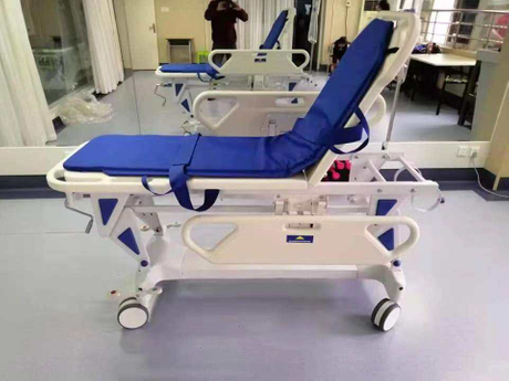 UCI de primeros auxilios de emergencia del hospital UCI lujoso Luxurious Vehículo plano Equipo de transferencia de pacientes de ambulancia Camulle de la camilla para la habitación del paciente