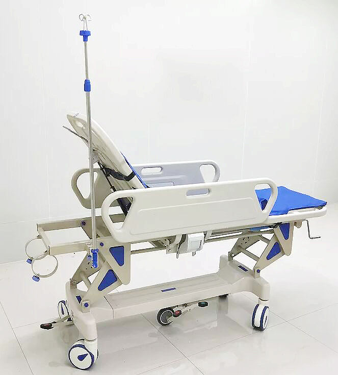 Manual hidráulico Cama de hospital AB ABS Plasticador de emergencia médica Transporte de transporte de pacientes