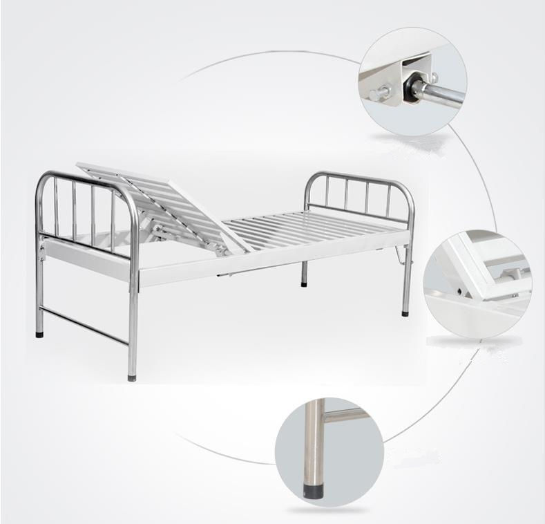 Cama de enfermería médica de acero inoxidable cama médica de enfermería