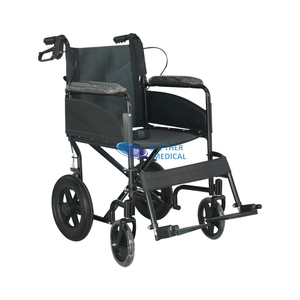 Cómoda silla de ruedas de transporte de aluminio para discapacitados