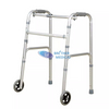 Rehabilitación de andador con ruedas compacto de aluminio