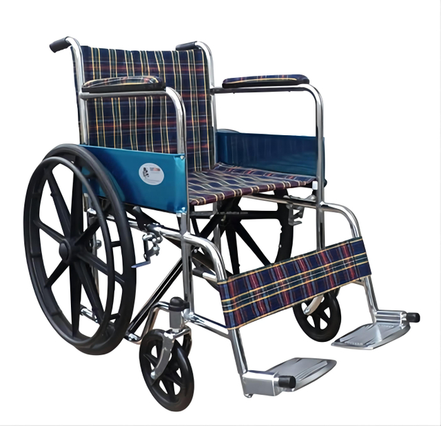 BME4611m Silla de ruedas cromada con rueda mag