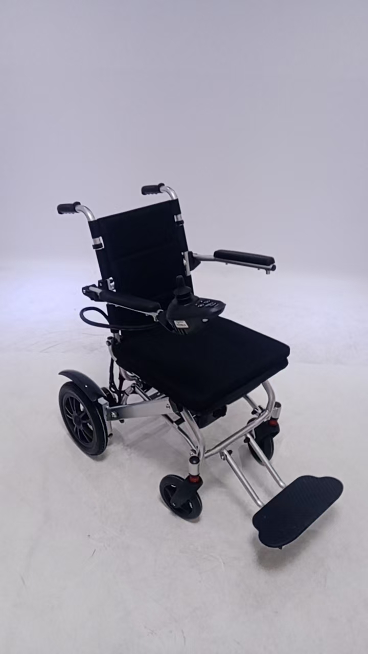 Silla de ruedas eléctrica ultraligera 17 kg | Silla de ruedas eléctrica plegable de aluminio para facilitar el transporte