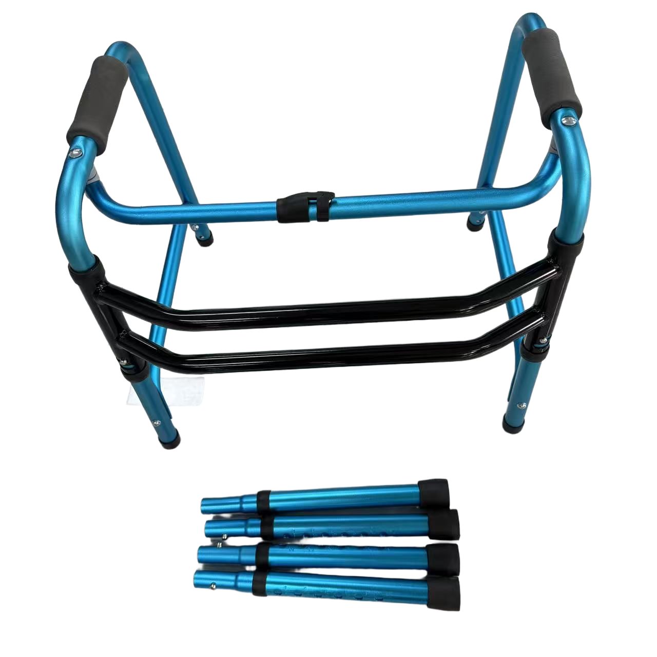 Andador de Aluminio Azul con Patas Desmontables