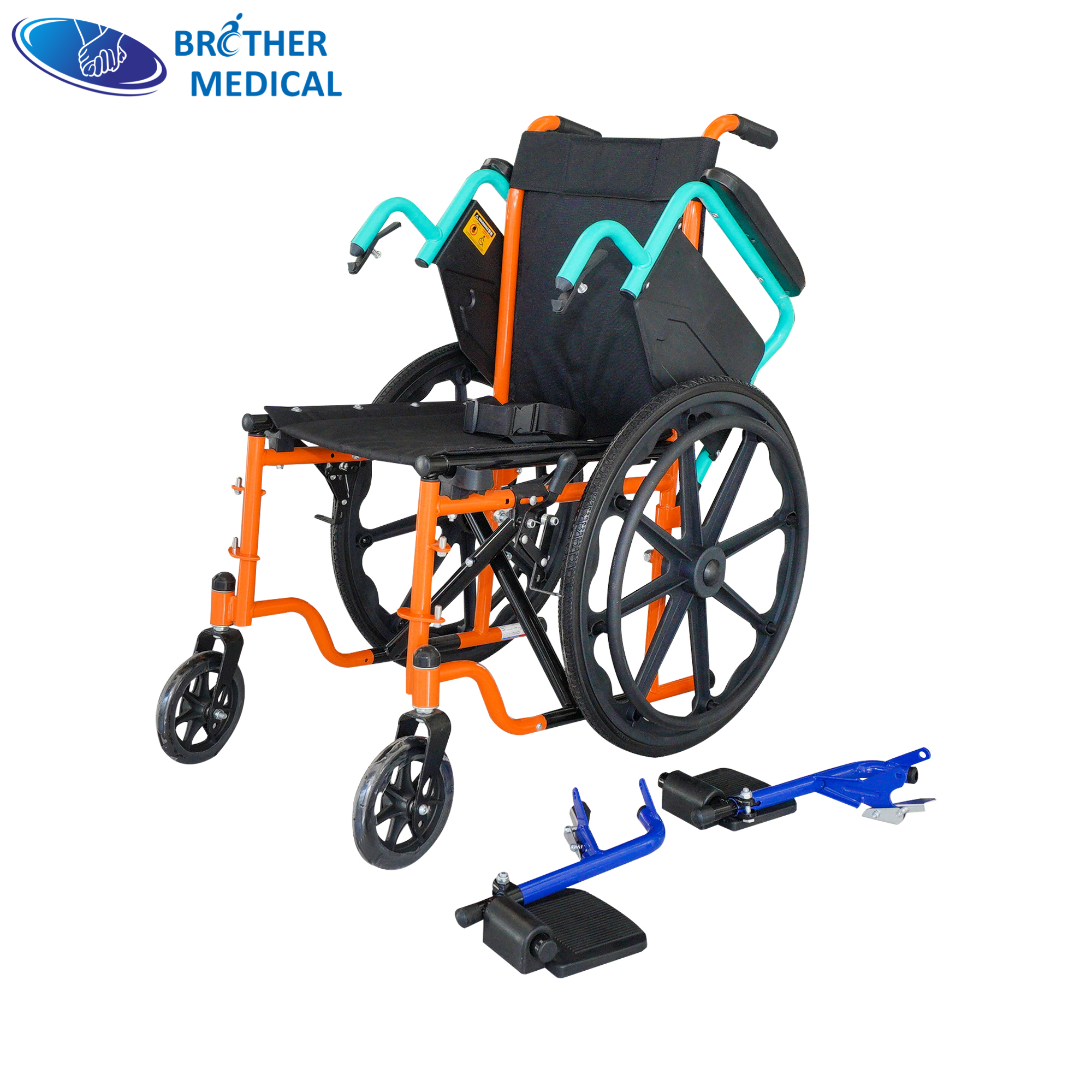 Silla de ruedas pediátrica con altura ajustable y ancho de asiento personalizado | Fabricante de sillas de ruedas manuales
