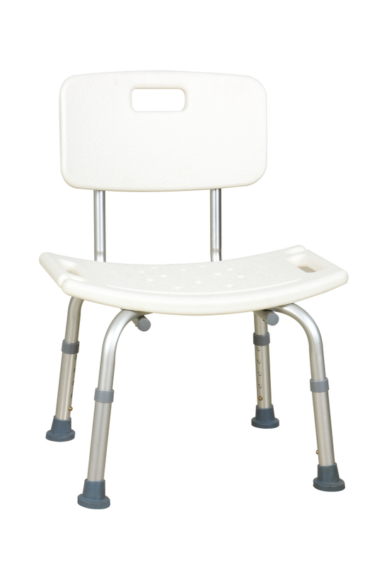 Silla de ducha inferior de apertura segura para discapacitados