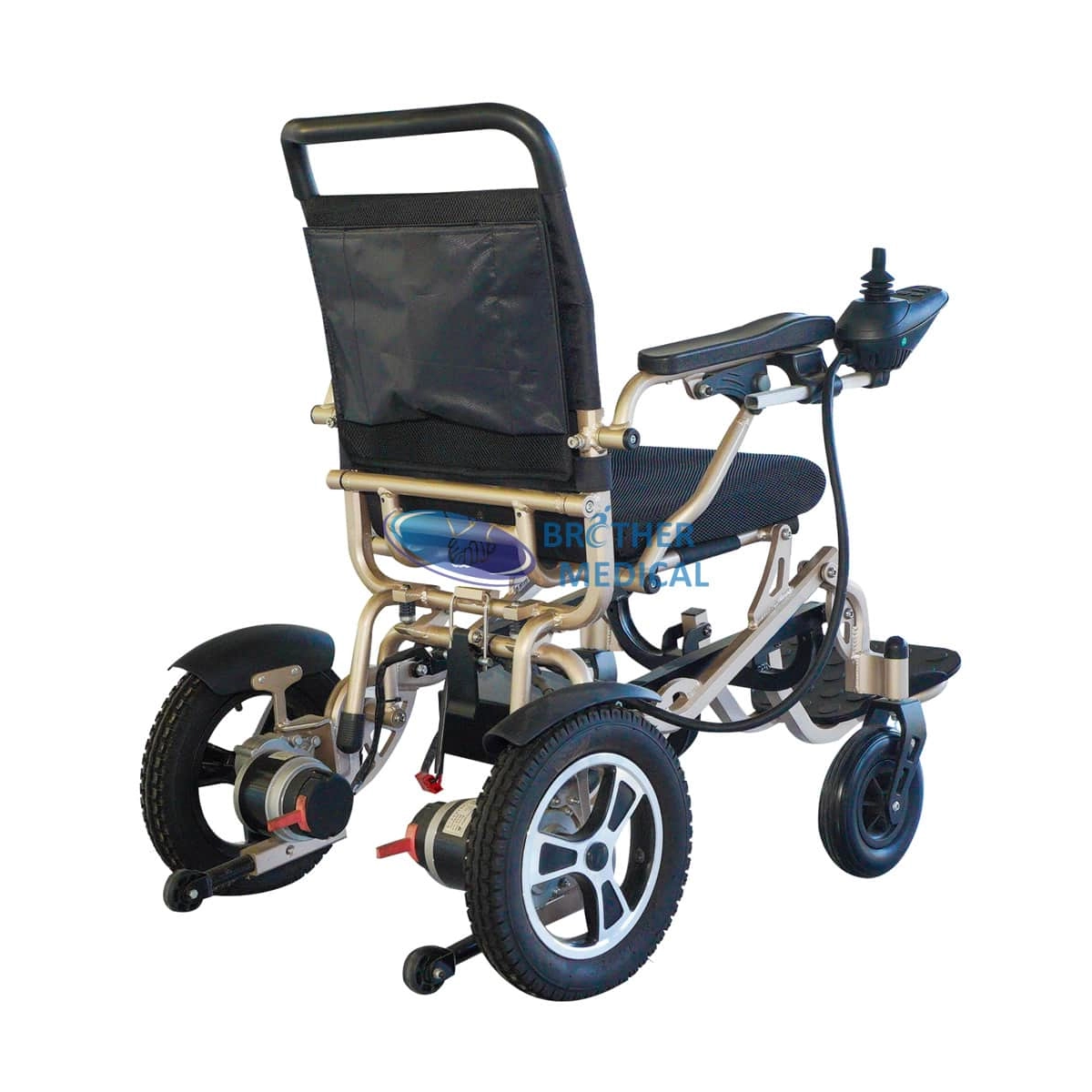 Silla de ruedas eléctrica de aluminio liviana con batería de litio