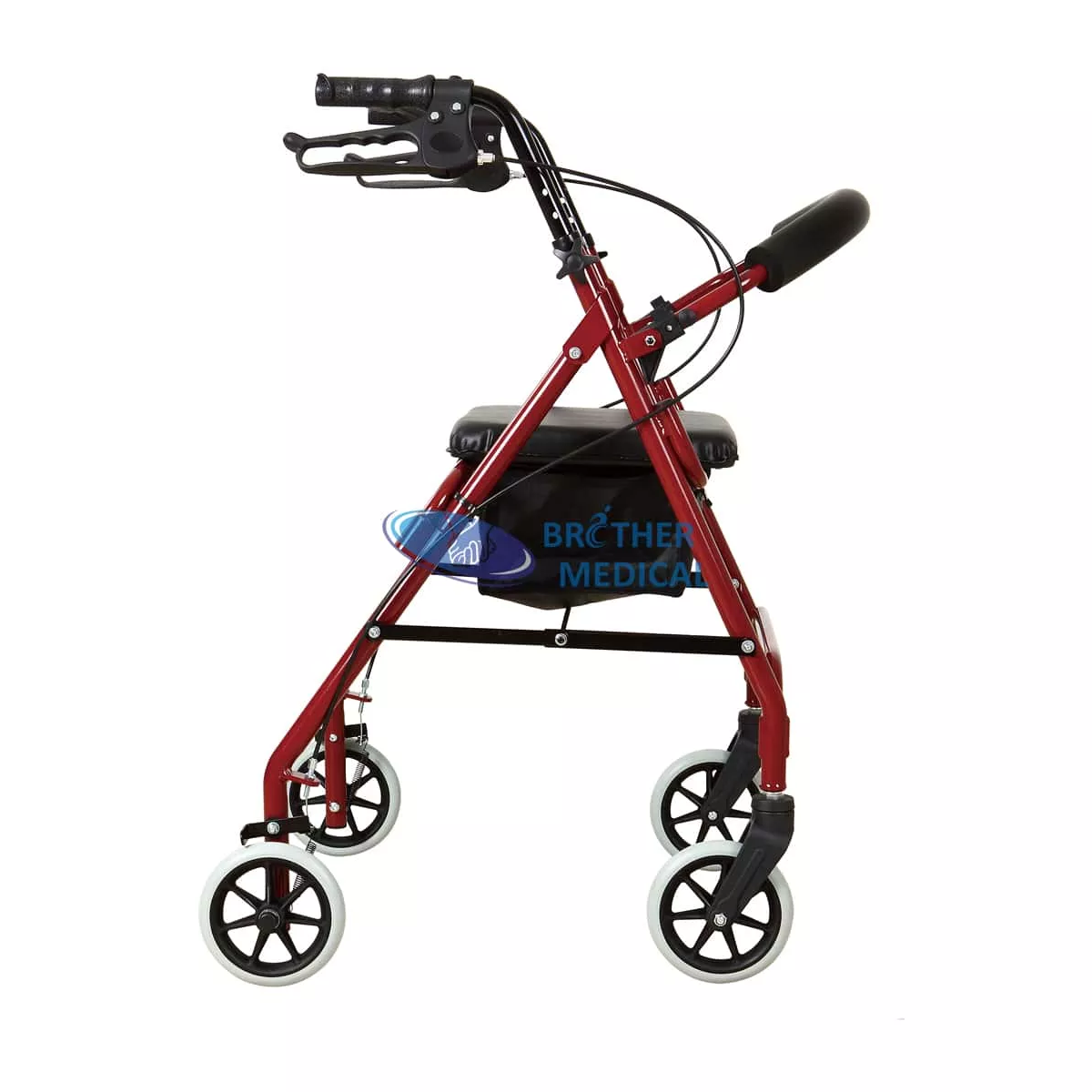Rollador de aluminio plegable con asiento para discapacitados
