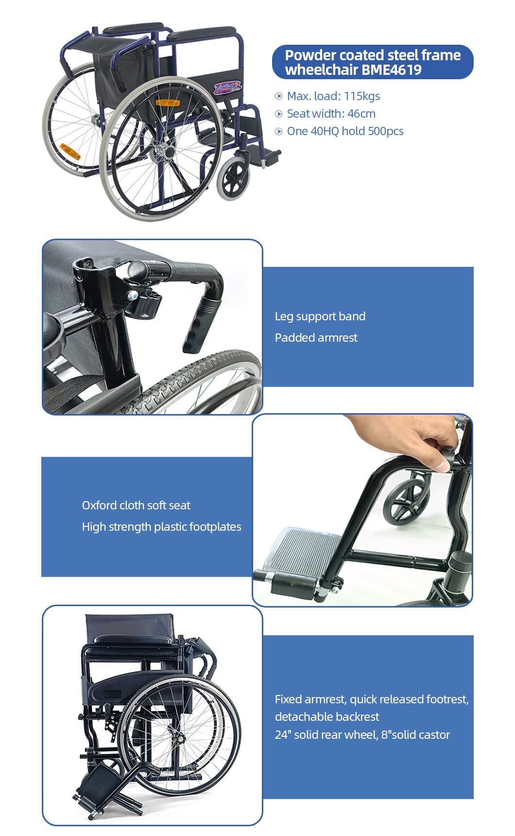 Detalles de silla de ruedas BME4619