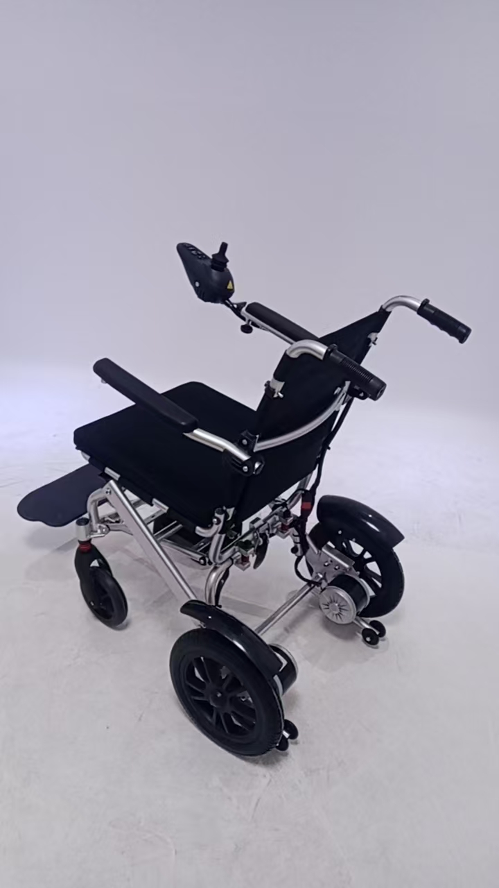 Silla de ruedas eléctrica ultraligera 17 kg | Silla de ruedas eléctrica plegable de aluminio para facilitar el transporte
