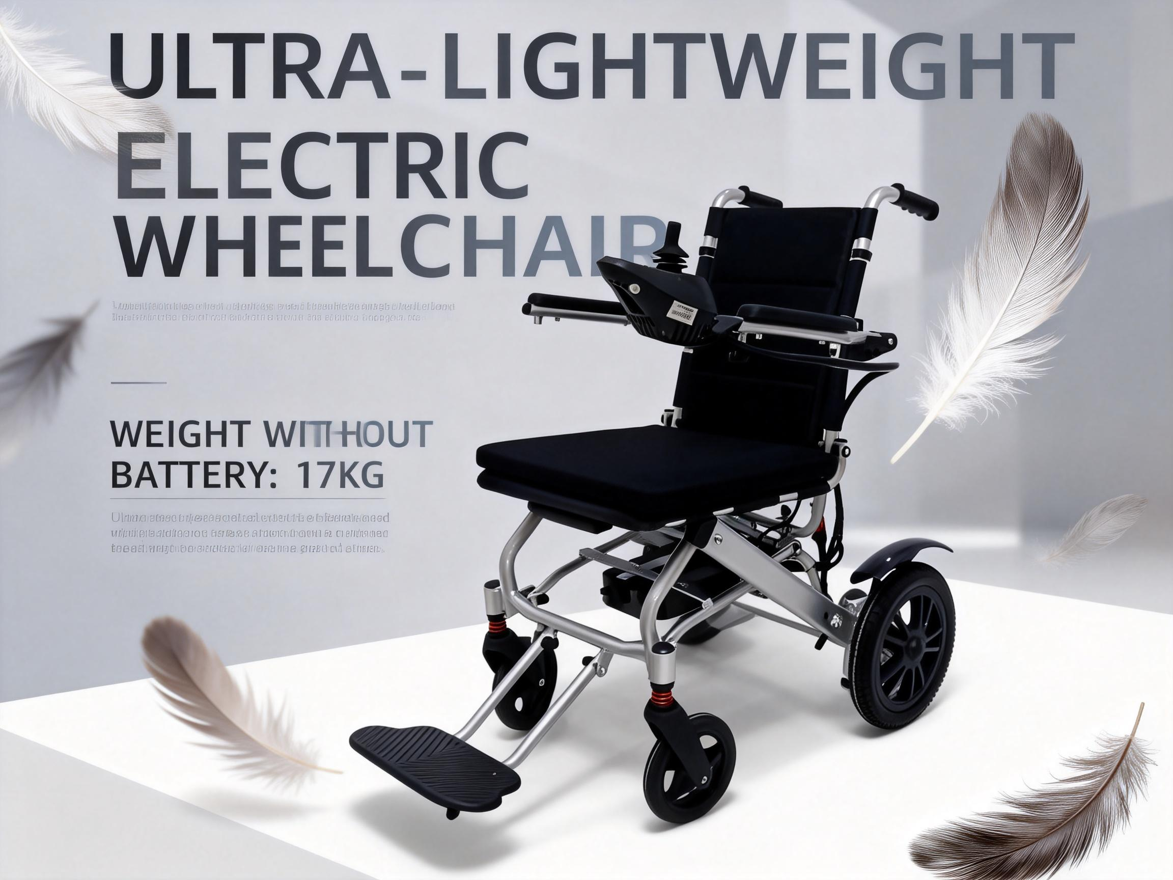 Estructura de aluminio para silla de ruedas el&eacute;ctrica ultraligera con dise&ntilde;o de concepto de pluma
