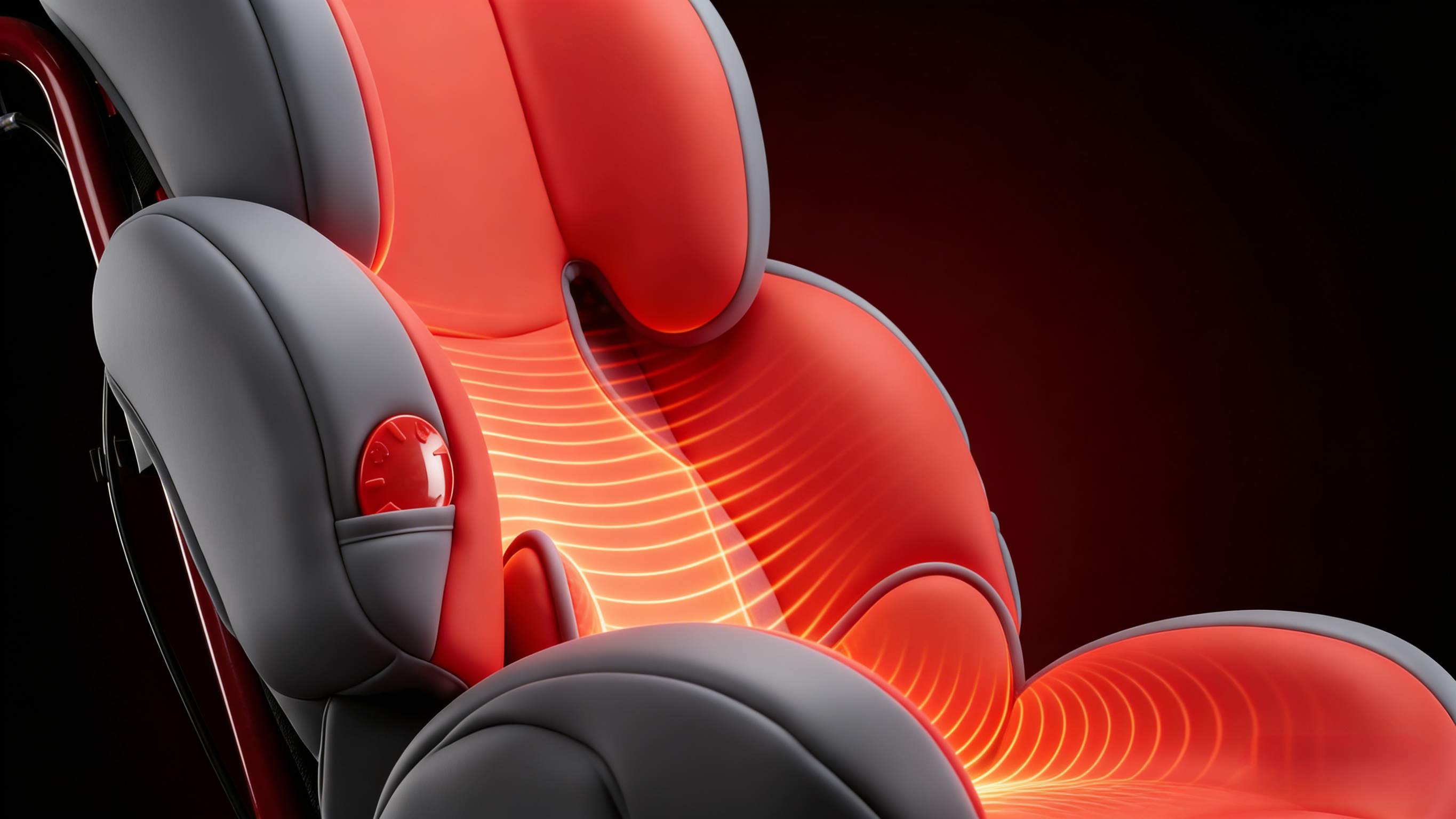 Coj&iacute;n para silla de ruedas con par&aacute;lisis cerebral infantil Brother Medical Red: dise&ntilde;o de dispersi&oacute;n de presi&oacute;n
