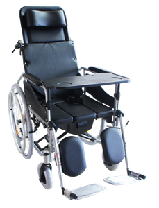 Silla de ruedas ortopédica reclinada de aluminio