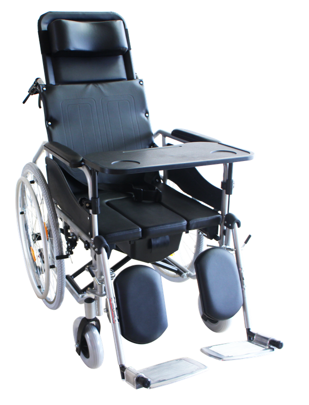 Silla de ruedas ortopédica reclinada de aluminio