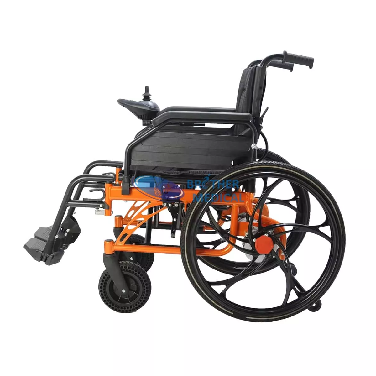 Silla de ruedas eléctrica liviana para niños con frenos