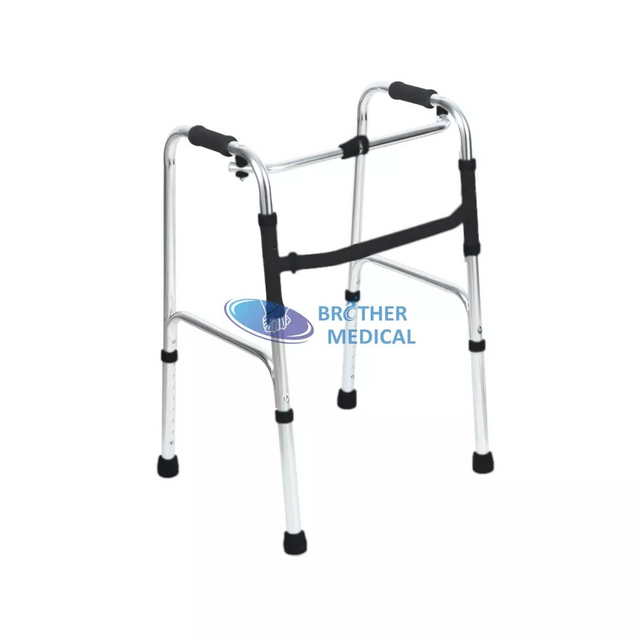 Andador de rehabilitación de altura ajustable con asiento para personas mayores