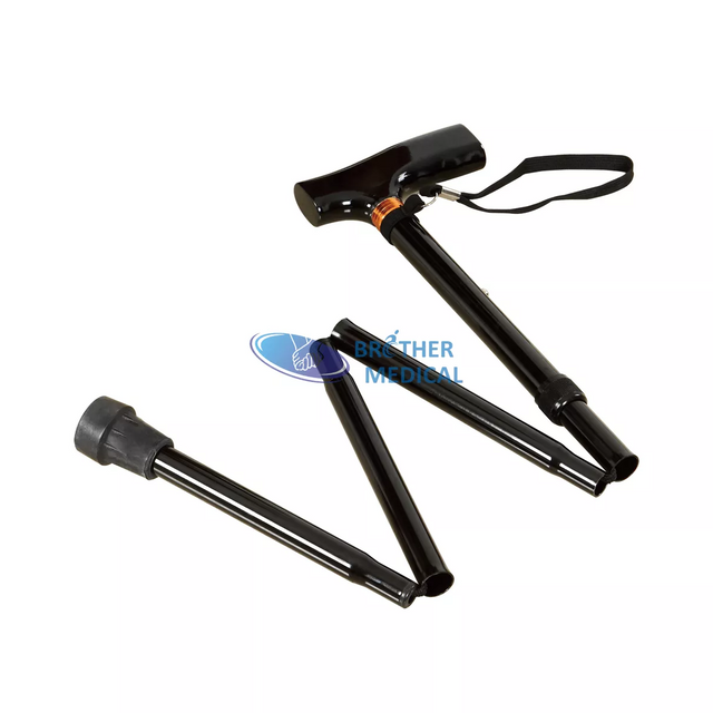 Muleta portátil ajustable de caña de aluminio plegable para caminar