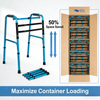 Andador de Aluminio Azul con Patas Desmontables
