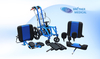 Silla de ruedas pediátrica ajustable para parálisis cerebral | Ayuda de movilidad de aluminio lista para el crecimiento (azul)