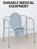 Cómoda bariátrica de cabecera al por mayor - Estructura de acero plegable, capacidad de 500 lb/650 lb/1000 lb - Aprobada por la FDA y la CE
