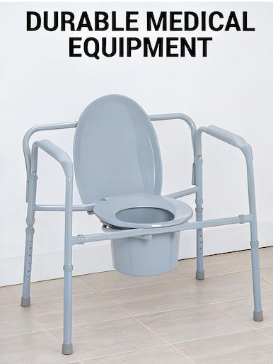 Cómoda bariátrica de cabecera al por mayor - Estructura de acero plegable, capacidad de 500 lb/650 lb/1000 lb - Aprobada por la FDA y la CE