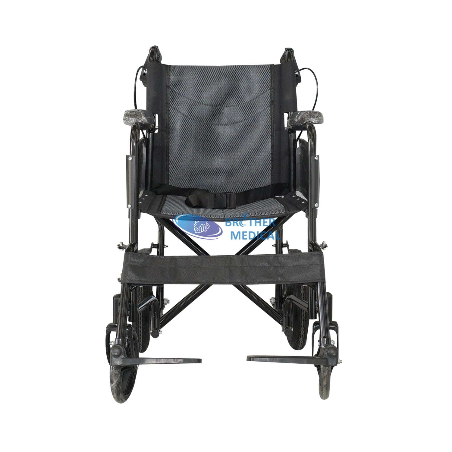 Cómoda silla de ruedas de transporte de aluminio para discapacitados