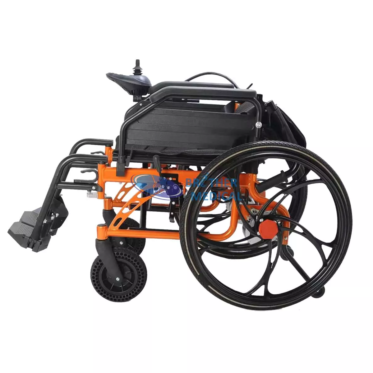 Silla de ruedas eléctrica liviana para niños con frenos