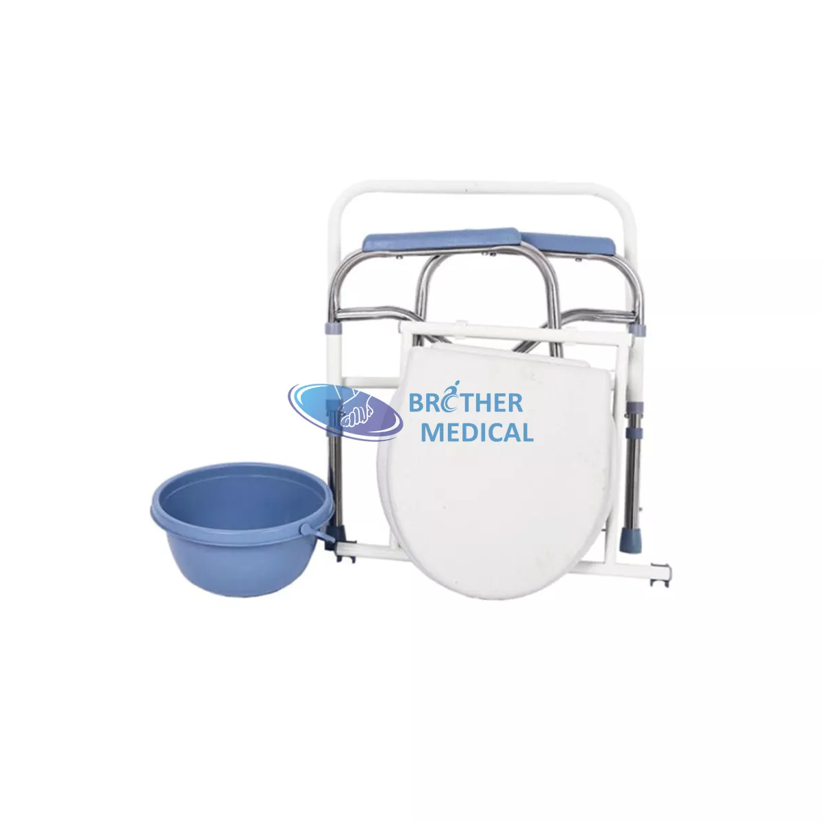 Silla de ducha de inodoro plegable liviano para personas mayores