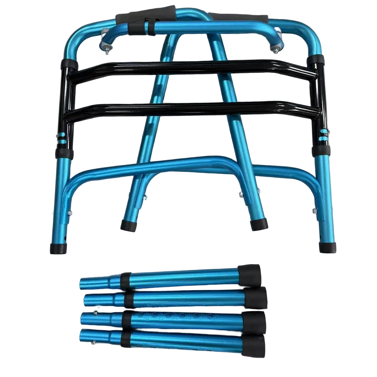 Andador de Aluminio Azul con Patas Desmontables