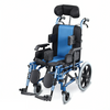 Silla de ruedas pediátrica ajustable para parálisis cerebral | Ayuda de movilidad de aluminio lista para el crecimiento (azul)