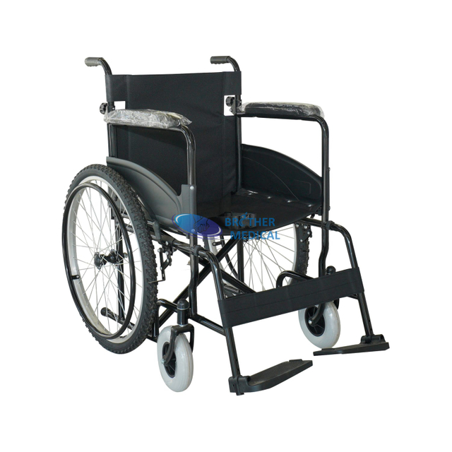 Silla de ruedas manual plegable de neumáticos para grasa para rehabilitación