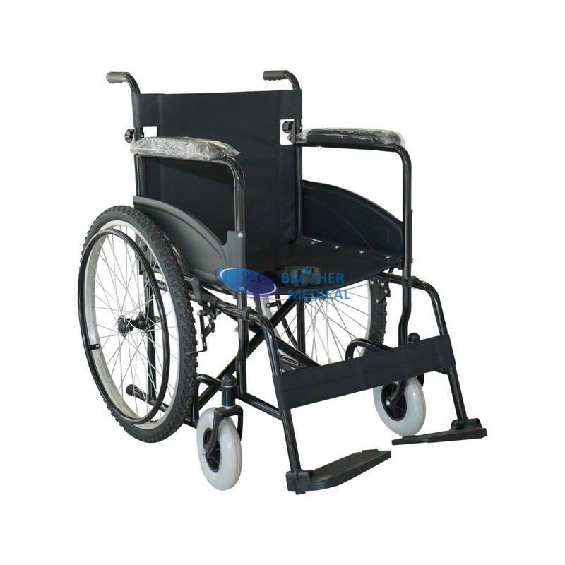 Silla de ruedas manual plegable de neumáticos para grasa para rehabilitación