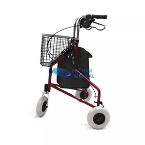 Andador triple ajustable de 3 ruedas para discapacitados