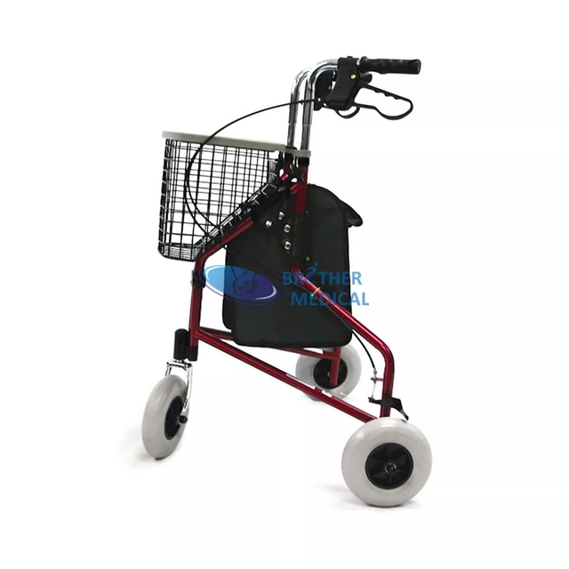 Andador triple ajustable de 3 ruedas para discapacitados