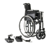 Silla de ruedas de aluminio cómoda para ancianos