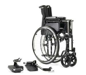 Silla de ruedas de aluminio cómoda para ancianos