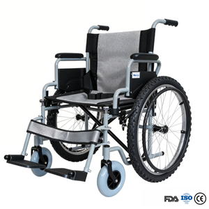 Venta al por mayor Silla de ruedas manual todoterreno Fat Tire | Ruedas traseras personalizables y estructura de acero resistente