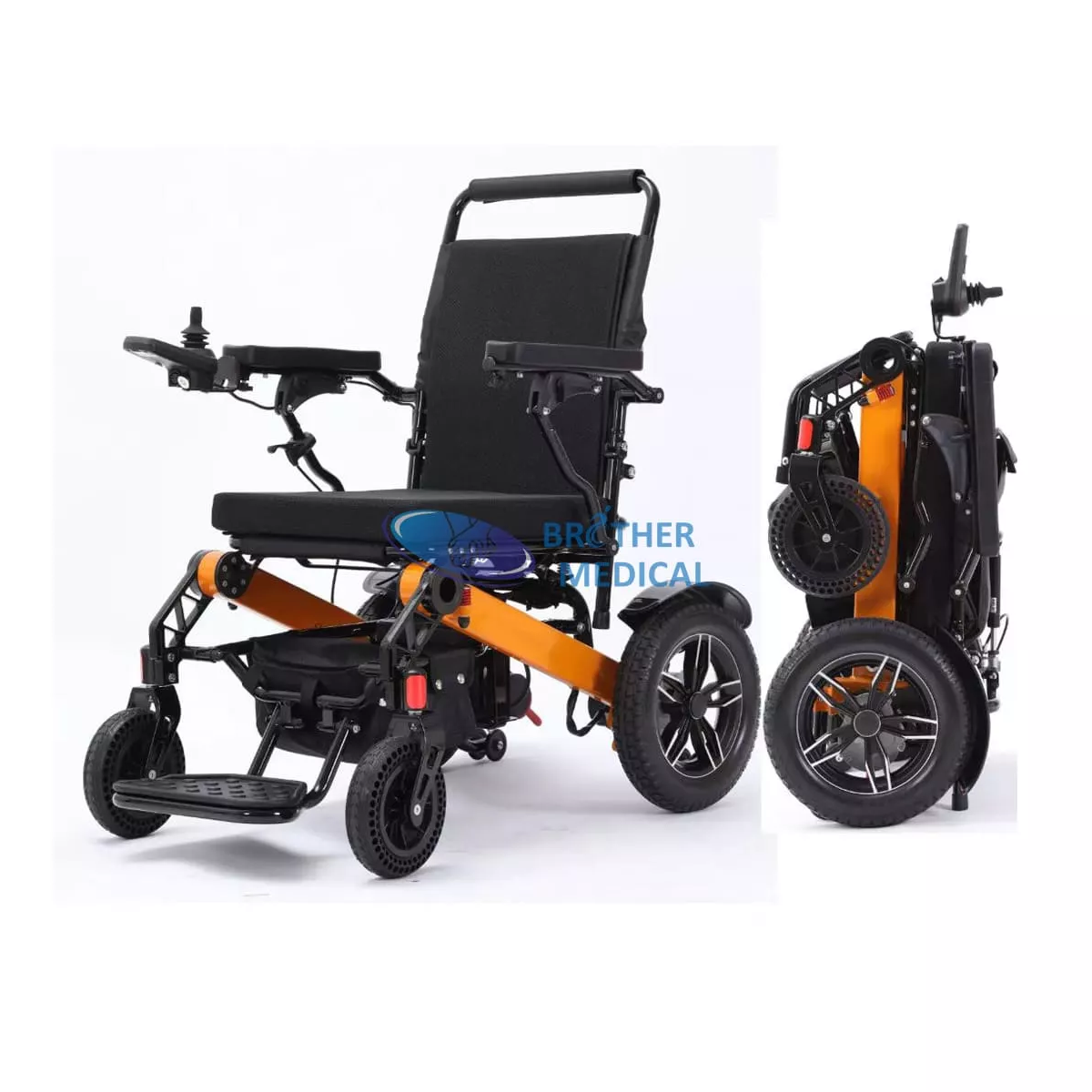 Silla de ruedas de aluminio de tránsito para discapacitados