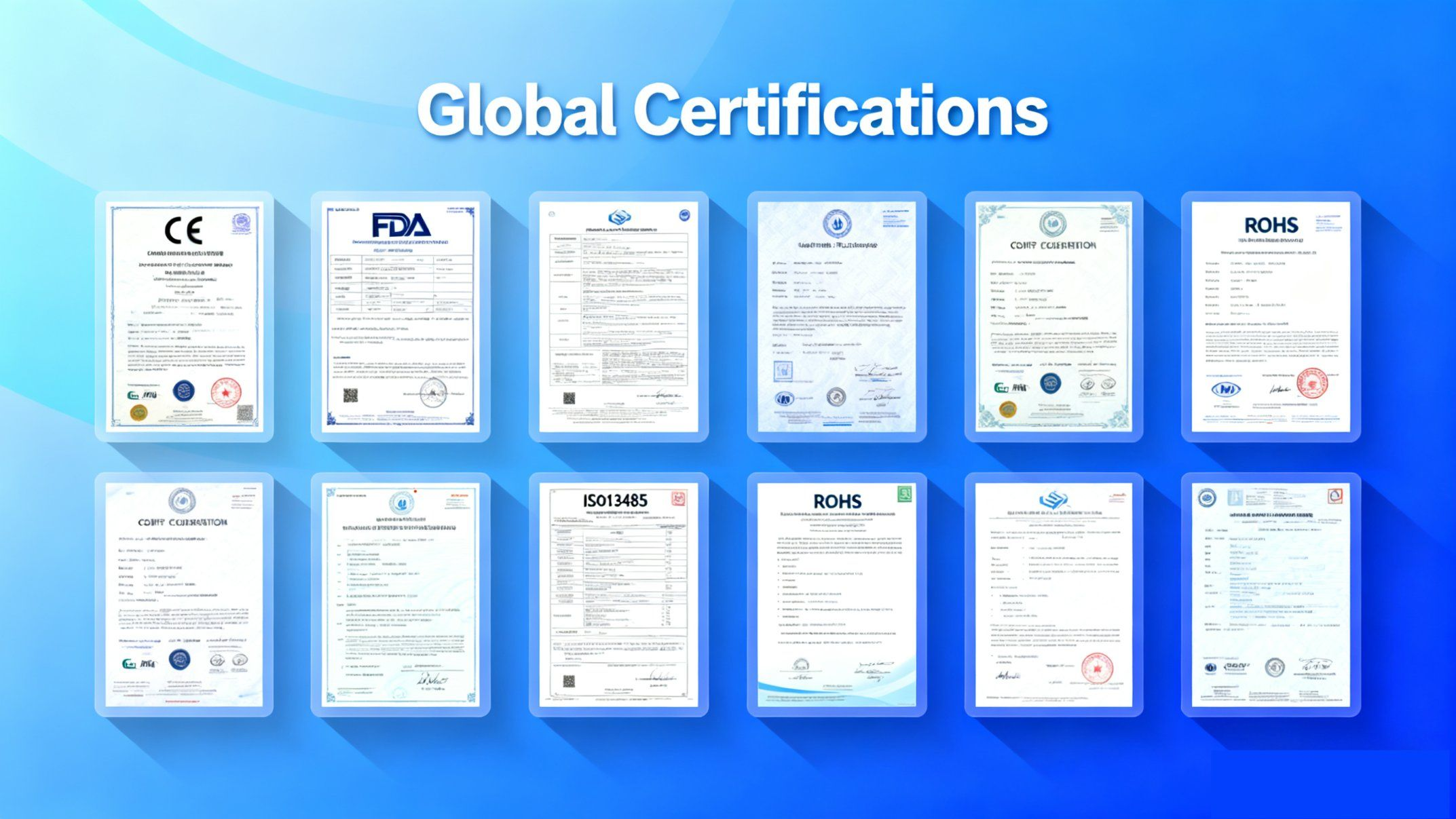 Certificaciones globales de sillas de ruedas personalizadas.