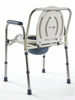  Silla de inodoro plástica plegable con asiento de inodoro silla de módulo de código con bucle de barandilla