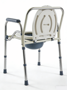  Silla de inodoro plástica plegable con asiento de inodoro silla de módulo de código con bucle de barandilla