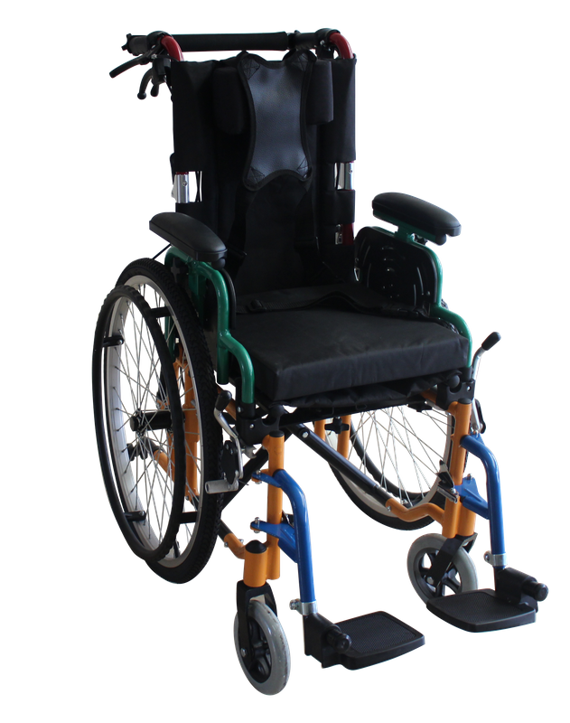 Silla de ruedas de pie accesible para niños