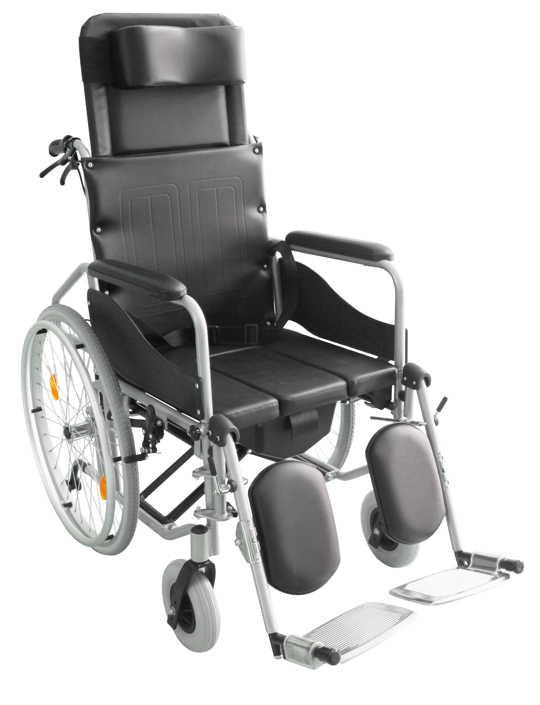 Silla de ruedas ortopédica reclinada de aluminio